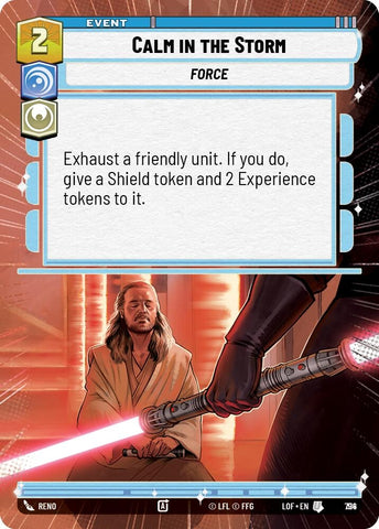 Image for Calm in the Storm (Hyperspace Foil) (794) (Legends of the Force) - Star Wars: Unlimited