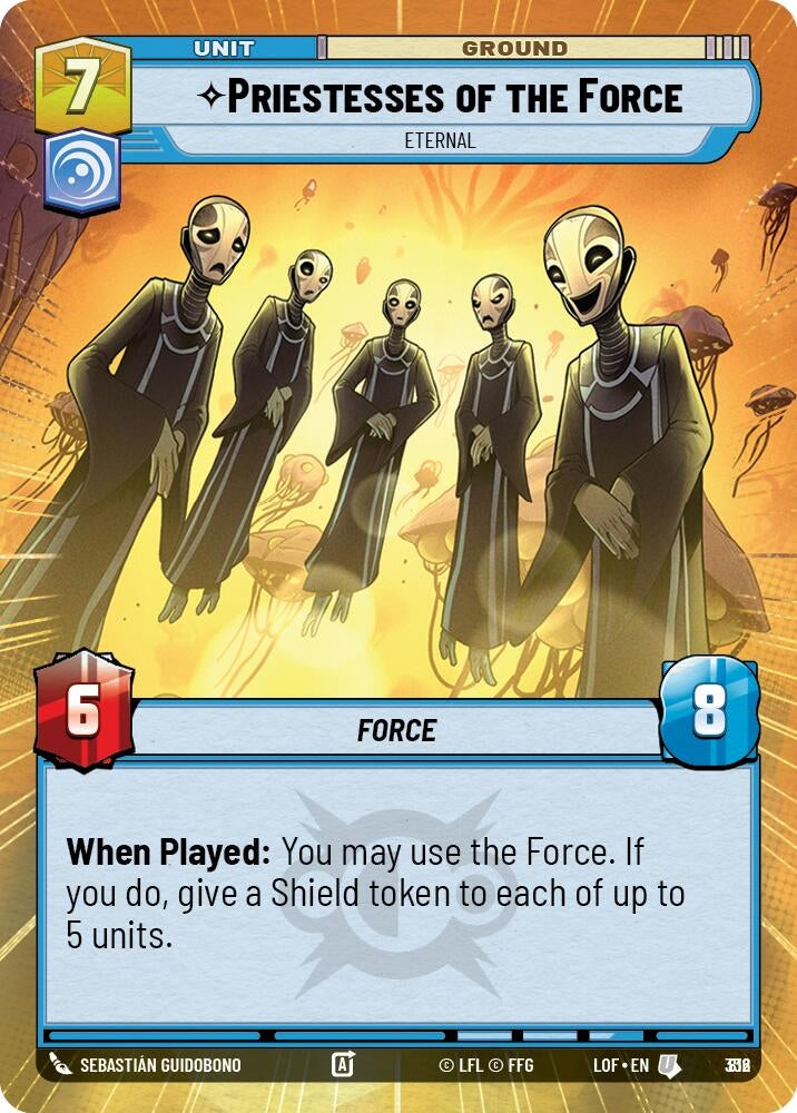 Image for Priestesses of the Force - Eternal (Hyperspace Foil) (812) (Legends of the Force) - Star Wars: Unlimited