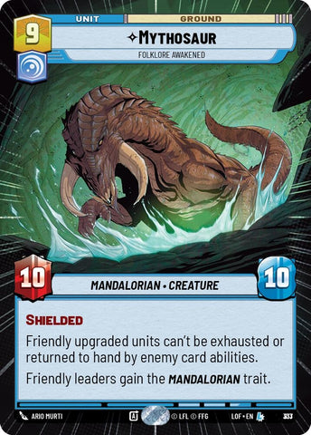 Image for Mythosaur - Folklore Awakened (Hyperspace Foil) (813) (Legends of the Force) - Star Wars: Unlimited