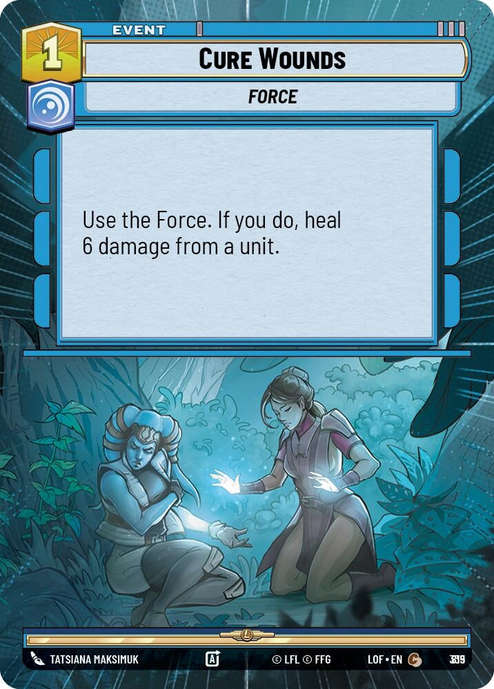 Image for Cure Wounds (Hyperspace Foil) (815) (Legends of the Force) - Star Wars: Unlimited