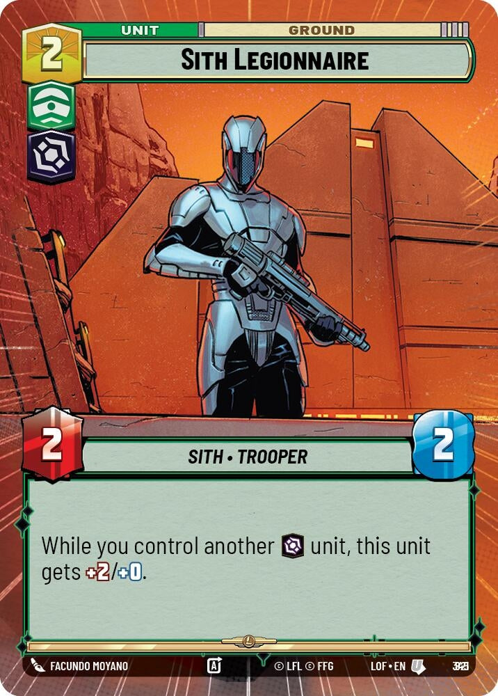Image for Sith Legionnaire (Hyperspace Foil) (821) (Legends of the Force) - Star Wars: Unlimited