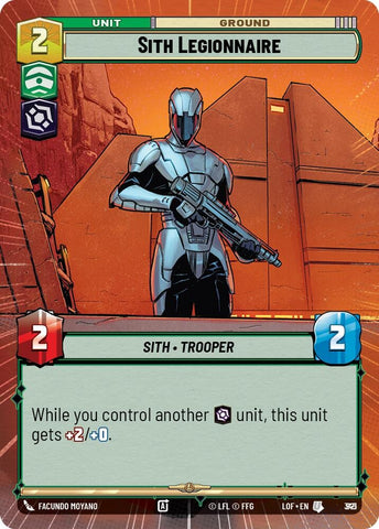 Image for Sith Legionnaire (Hyperspace Foil) (821) (Legends of the Force) - Star Wars: Unlimited