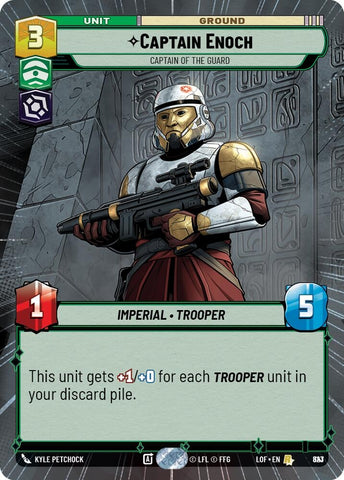Image for Captain Enoch - Captain of the Guard (Hyperspace Foil) (823) (Legends of the Force) - Star Wars: Unlimited