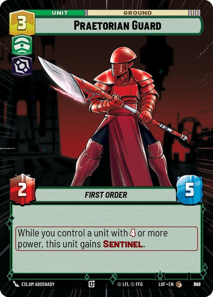 Image for Praetorian Guard (Hyperspace Foil) (825) (Legends of the Force) - Star Wars: Unlimited