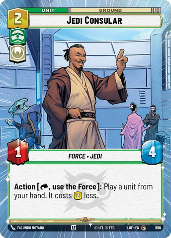 Image for Jedi Consular (Hyperspace Foil) (834) (Legends of the Force) - Star Wars: Unlimited