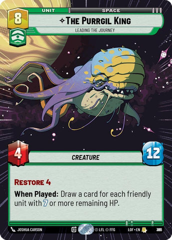 Image for The Purrgil King - Leading The Journey (Hyperspace Foil) (861) (Legends of the Force) - Star Wars: Unlimited