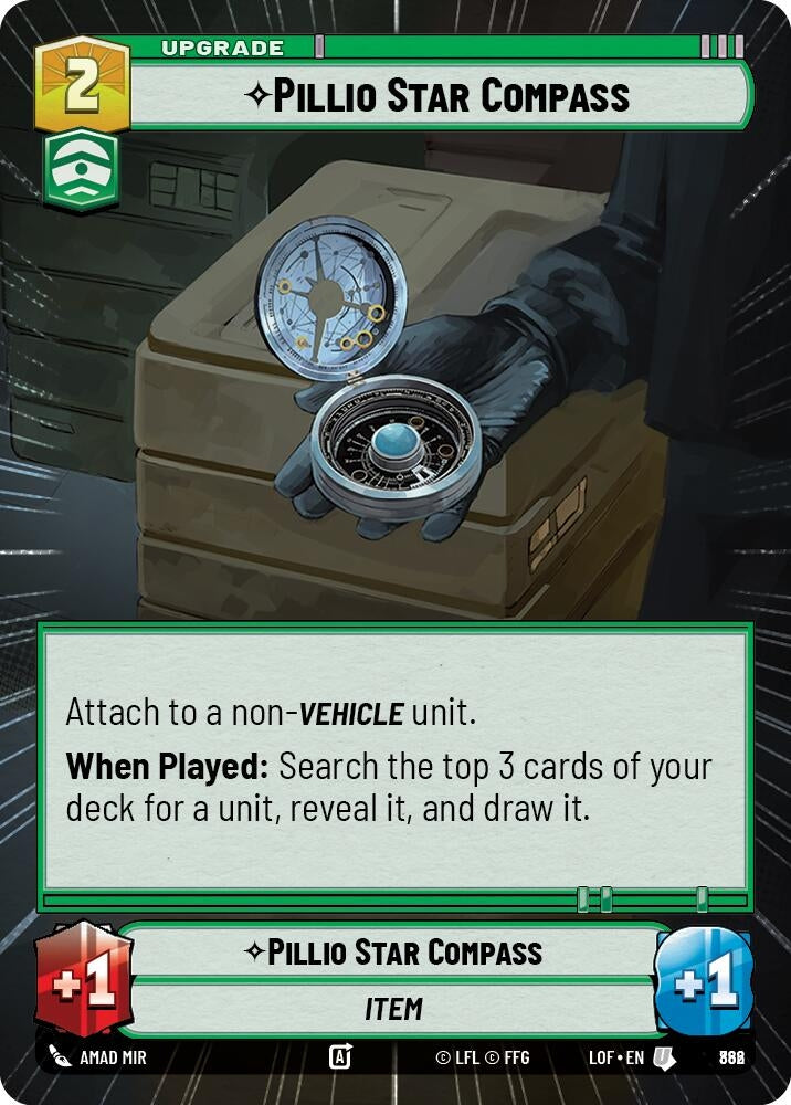 Image for Pillio Star Compass (Hyperspace Foil) (862) (Legends of the Force) - Star Wars: Unlimited