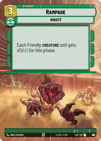 Image for Rampage (Hyperspace Foil) (867) (Legends of the Force) - Star Wars: Unlimited