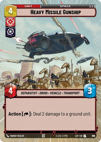 Image for Heavy Missile Gunship (Hyperspace Foil) (874) (Legends of the Force) - Star Wars: Unlimited