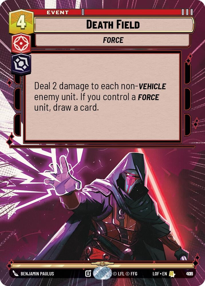 Image for Death Field (Hyperspace Foil) (881) (Legends of the Force) - Star Wars: Unlimited
