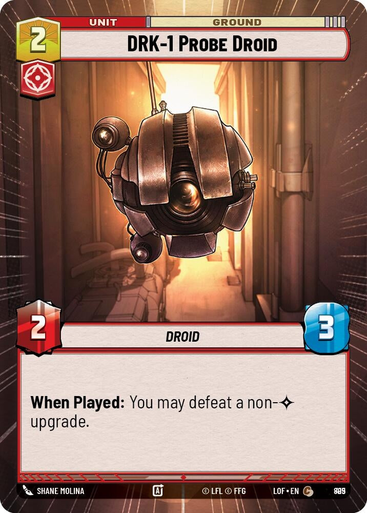 Image for DRK-1 Probe Droid (Hyperspace Foil) (895) (Legends of the Force) - Star Wars: Unlimited