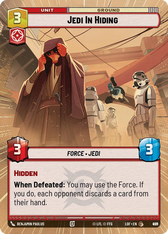Image for Jedi In Hiding (Hyperspace Foil) (899) (Legends of the Force) - Star Wars: Unlimited