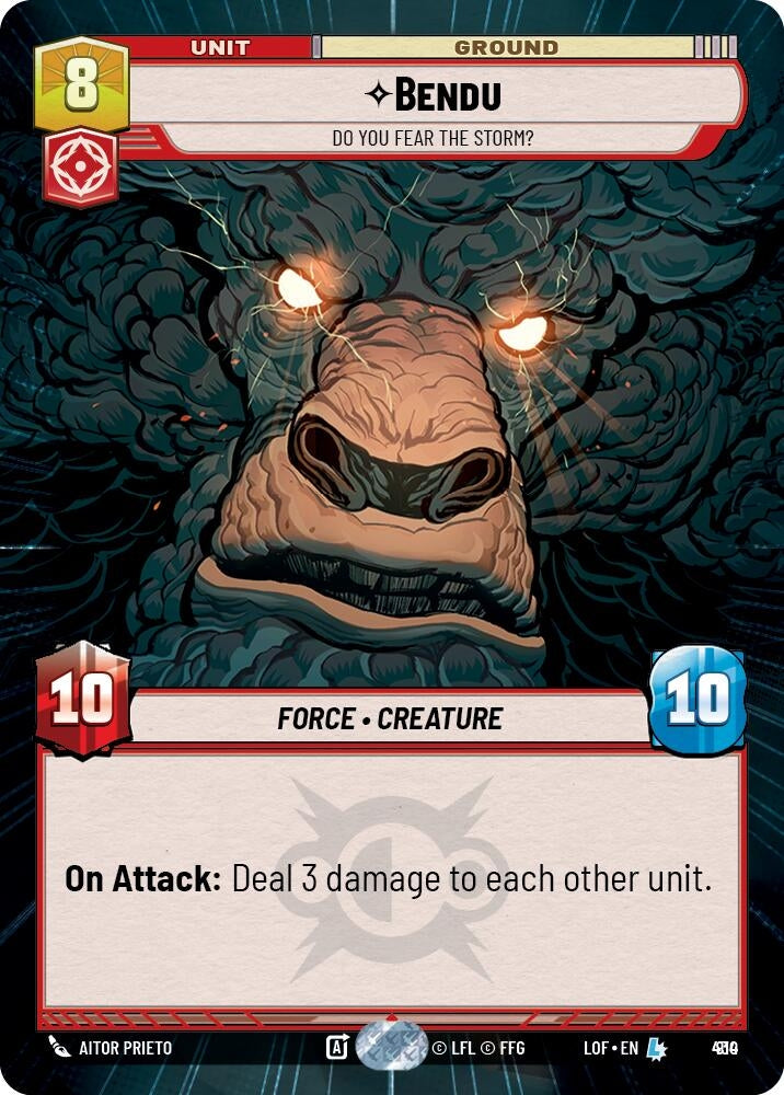 Image for Bendu - Do You Fear the Storm? (Hyperspace Foil) (910) (Legends of the Force) - Star Wars: Unlimited