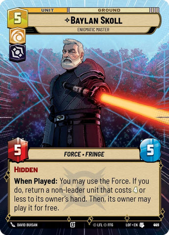 Image for Baylan Skoll - Enigmatic Master (Hyperspace Foil) (925) (Legends of the Force) - Star Wars: Unlimited