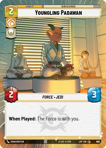 Image for Youngling Padawan (Hyperspace Foil) (933) (Legends of the Force) - Star Wars: Unlimited