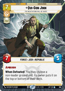 Image for Qui-Gon Jinn - The Negotiations Will Be Short (Hyperspace Foil) (940) (Legends of the Force) - Star Wars: Unlimited