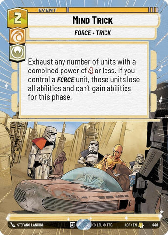 Image for Mind Trick (Hyperspace Foil) (942) (Legends of the Force) - Star Wars: Unlimited