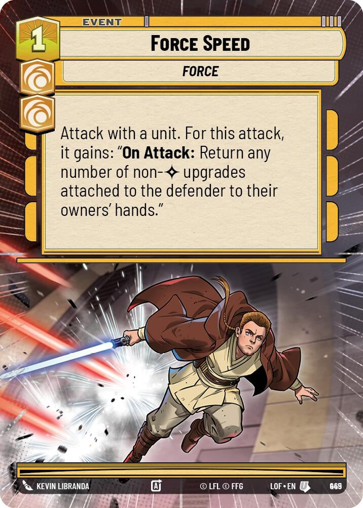 Image for Force Speed (Hyperspace Foil) (945) (Legends of the Force) - Star Wars: Unlimited