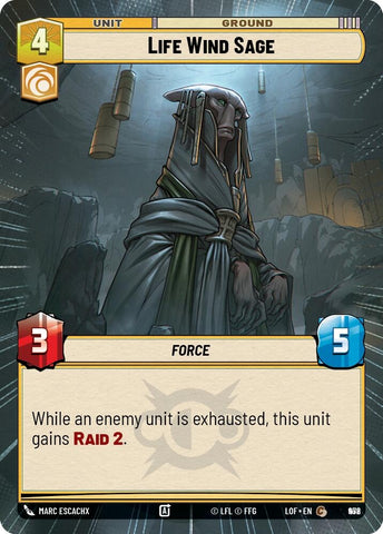Image for Life Wind Sage (Hyperspace Foil) (952) (Legends of the Force) - Star Wars: Unlimited