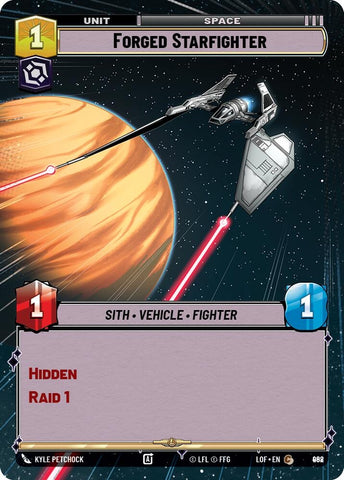 Image for Forged Starfighter (Hyperspace Foil) (968) (Legends of the Force) - Star Wars: Unlimited