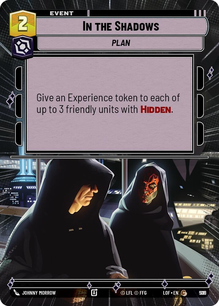 Image for In the Shadows (Hyperspace Foil) (981) (Legends of the Force) - Star Wars: Unlimited