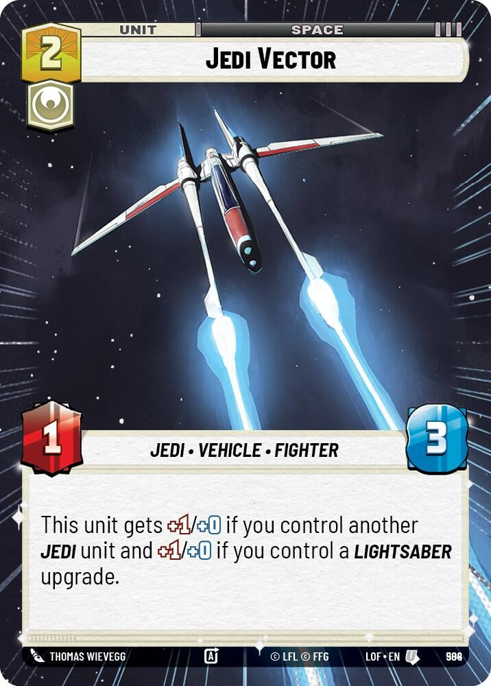 Image for Jedi Vector (Hyperspace Foil) (984) (Legends of the Force) - Star Wars: Unlimited