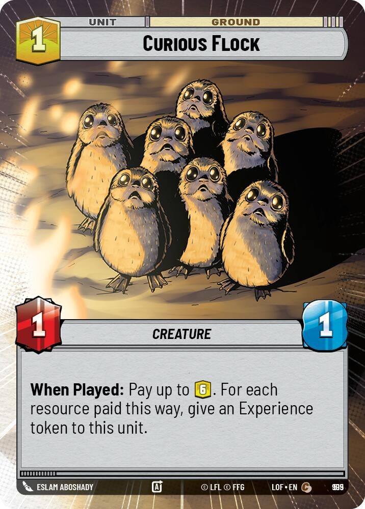 Image for Curious Flock (Hyperspace Foil) (995) (Legends of the Force) - Star Wars: Unlimited