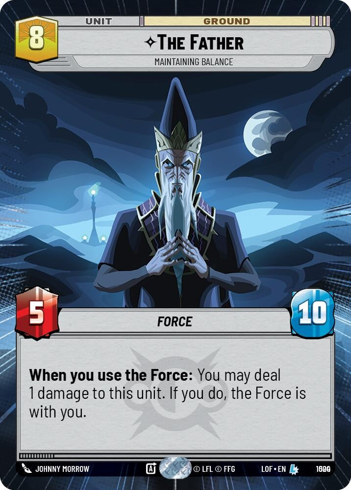 Image for The Father - Maintaining Balance (Hyperspace Foil) (1000) (Legends of the Force) - Star Wars: Unlimited