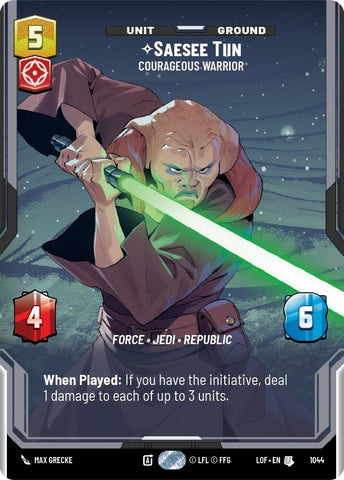 Image for Saesee Tiin - Courageous Warrior (Prestige) (1044) (Legends of the Force) - Star Wars: Unlimited