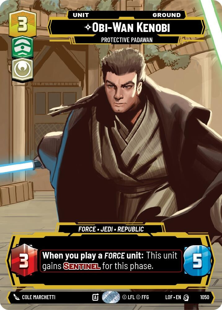 Image for Obi-Wan Kenobi - Protective Padawan (Prestige) (1050) (Legends of the Force) - Star Wars: Unlimited