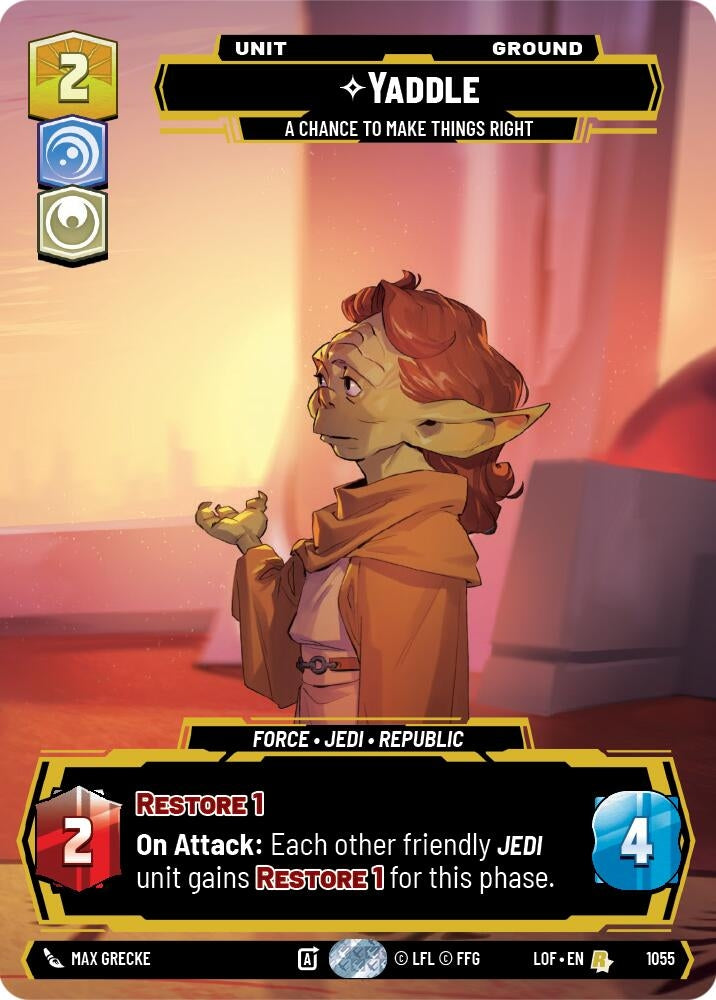 Image for Yaddle - A Chance To Make Things Right (Prestige) (1055) (Legends of the Force) - Star Wars: Unlimited