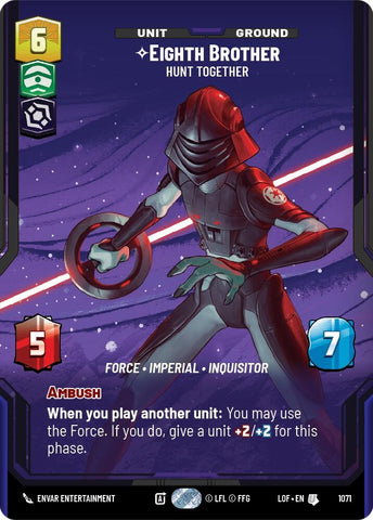 Image for Eighth Brother - Hunt Together (Prestige Foil) (1071) (Legends of the Force) - Star Wars: Unlimited