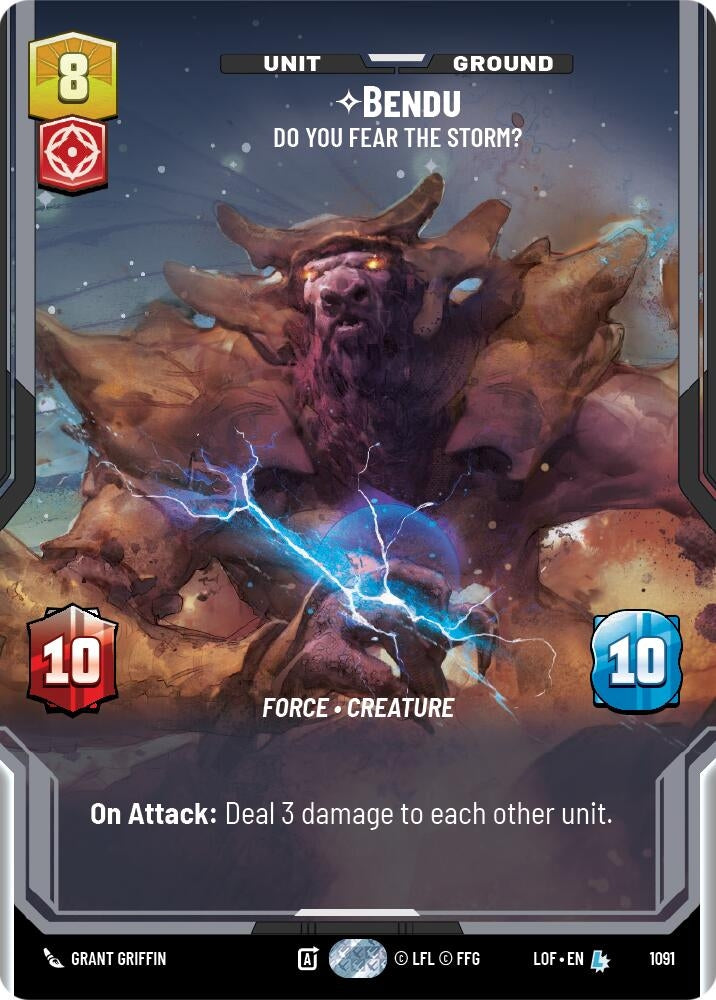 Image for Bendu - Do You Fear the Storm? (Prestige Foil) (1091) (Legends of the Force) - Star Wars: Unlimited