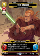 Image for Cin Drallig - Esteemed Blademaster (Prestige Foil) (1105) (Legends of the Force) - Star Wars: Unlimited