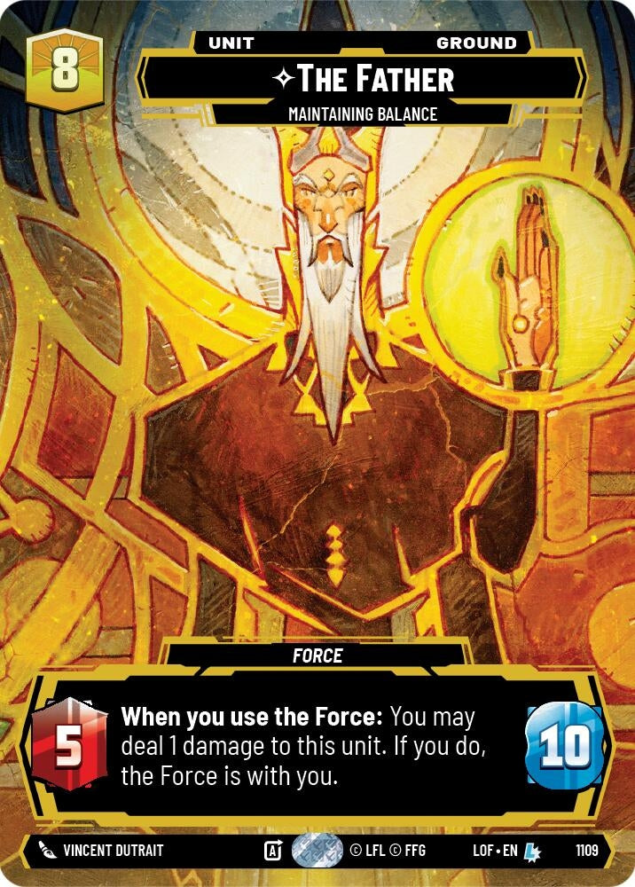 Image for The Father - Maintaining Balance (Prestige Foil) (1109) (Legends of the Force) - Star Wars: Unlimited