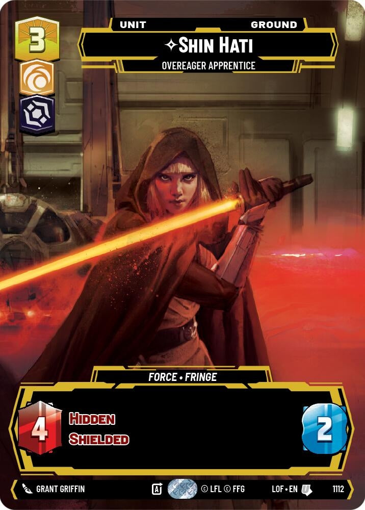 Image for Shin Hati - Overeager Apprentice (Prestige Foil) (1112) (Legends of the Force) - Star Wars: Unlimited