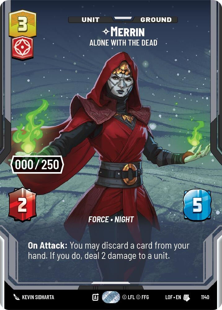 Image for Merrin - Alone with the Dead (Serialized) (1140) (Legends of the Force) - Star Wars: Unlimited