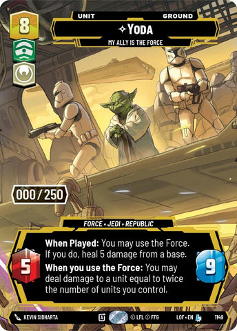Image for Yoda - My Ally is the Force (Serialized) (1149) (Legends of the Force) - Star Wars: Unlimited