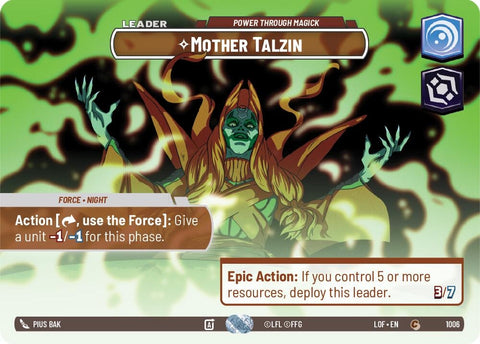 Image for Mother Talzin - Power Through Magick (Showcase) (1006) (Legends of the Force) - Star Wars: Unlimited
