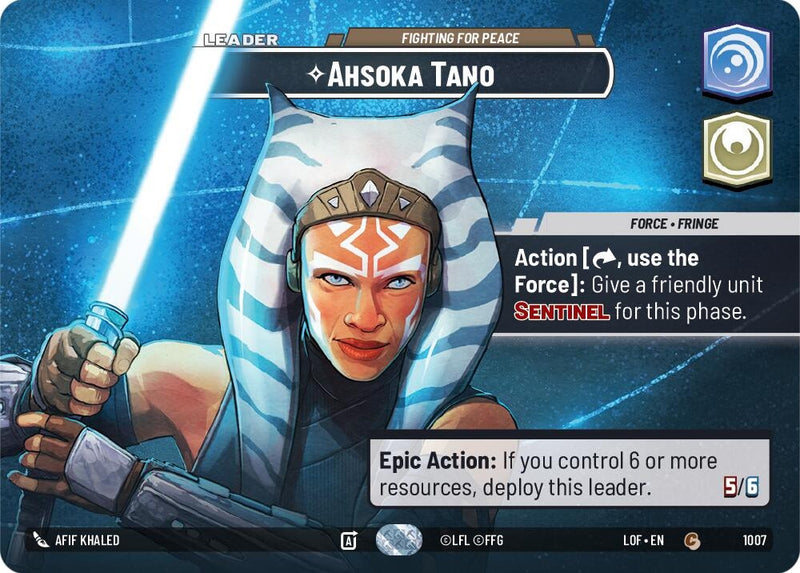 Image for Ahsoka Tano - Fighting For Peace (Showcase) (1007) (Legends of the Force) - Star Wars: Unlimited