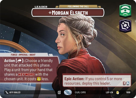 Image for Morgan Elsbeth - Following the Call (Showcase) (1009) (Legends of the Force) - Star Wars: Unlimited