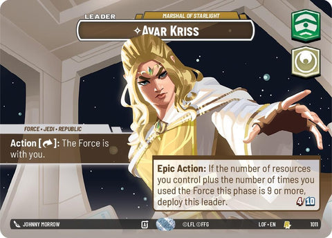 Image for Avar Kriss - Marshal of Starlight (Showcase) (1011) (Legends of the Force) - Star Wars: Unlimited