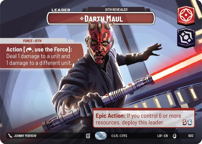 Image for Darth Maul - Sith Revealed (Showcase) (1013) (Legends of the Force) - Star Wars: Unlimited