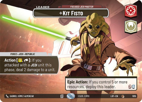 Image for Kit Fisto - Focused Jedi Master (Showcase) (1015) (Legends of the Force) - Star Wars: Unlimited