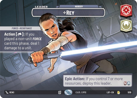 Image for Rey - Nobody (Showcase) (1016) (Legends of the Force) - Star Wars: Unlimited