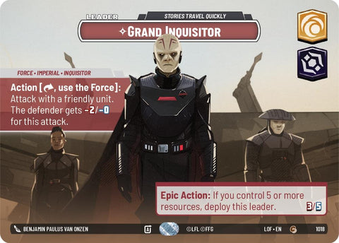 Image for Grand Inquisitor - Stories Travel Quickly (Showcase) (1018) (Legends of the Force) - Star Wars: Unlimited