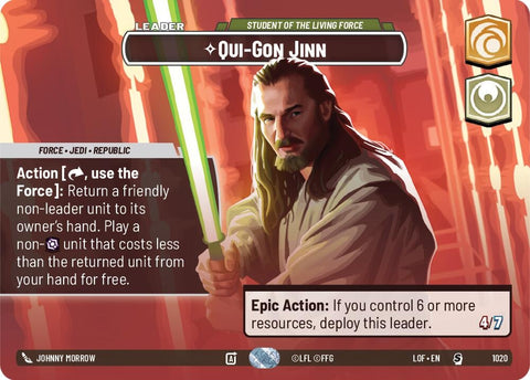 Image for Qui-Gon Jinn - Student of the Living Force (Showcase) (1020) (Legends of the Force) - Star Wars: Unlimited