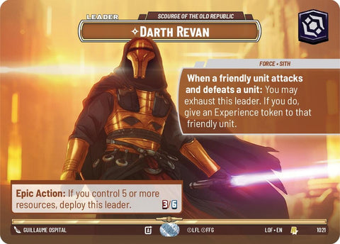 Image for Darth Revan - Scourge of the Old Republic (Showcase) (1021) (Legends of the Force) - Star Wars: Unlimited