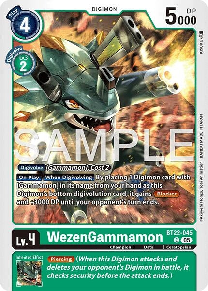 Image for WezenGammamon (BT22-045 C) - Digimon Card Game