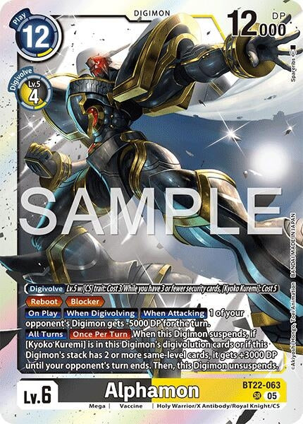 Image for Alphamon (BT22-063 SR) - Digimon Card Game